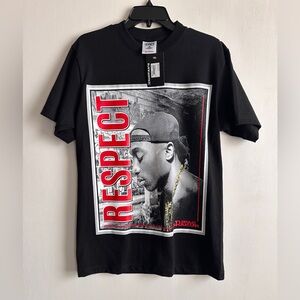 NWT Shaka Wear Tupac Shakur Respect Graphic T-Shirt Men’s M Black Heavy Cotton